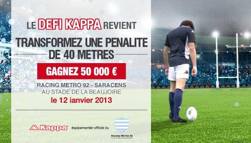 défi kappa racing métro 92 50 000€ pénalité rugby