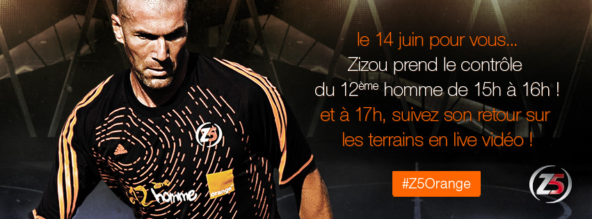 Zidane Z5 orange le12emehomme foot 5