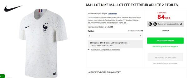 Quelques Maillots Toiles Nike De L Equipe De France De Football En