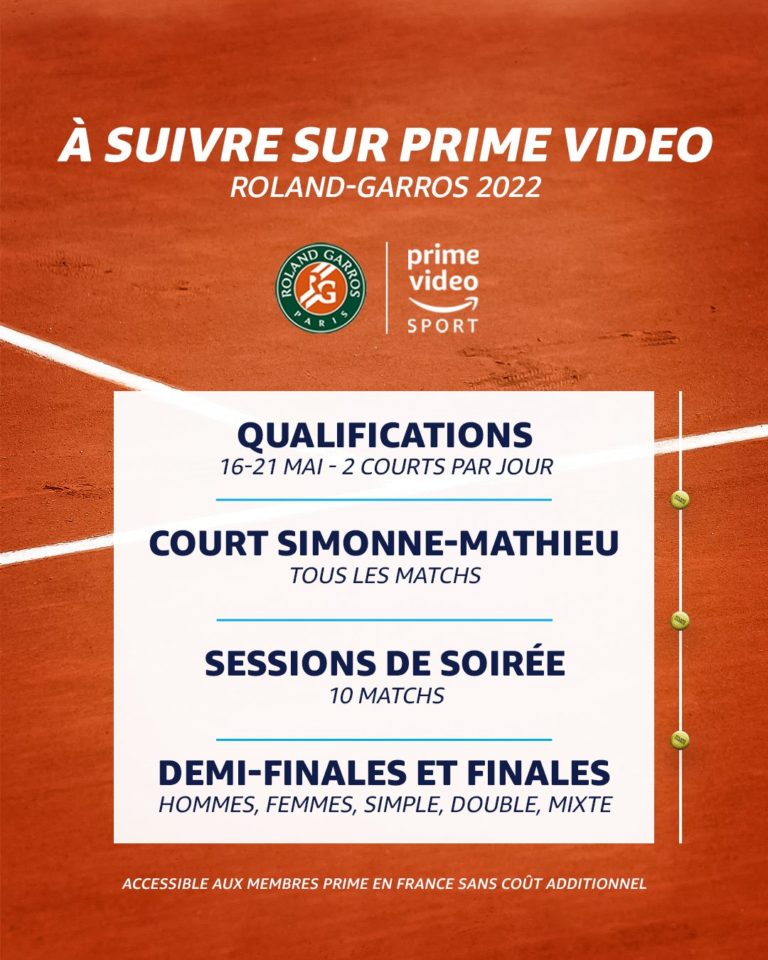 Roland Garros Amazon Prime Vid O Pr Sente Son Dispositif Et