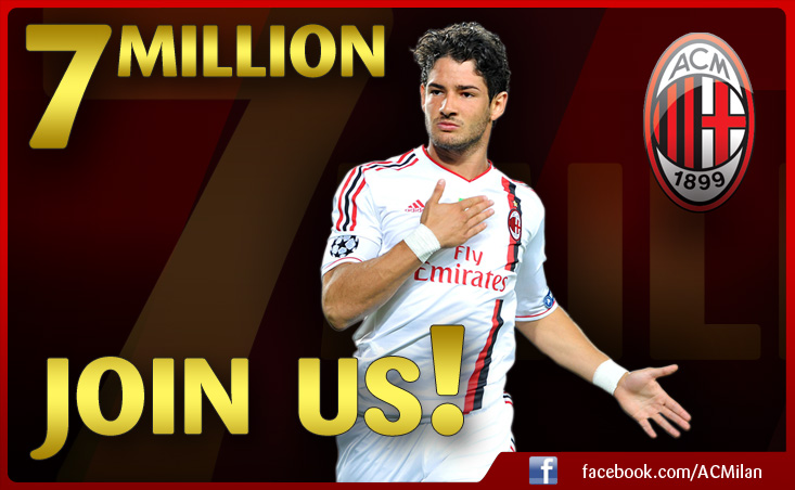 Milan AC dépasse les 7 millions de fans sur facebook