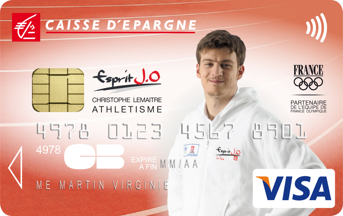 Christophe Lemaitre présent sur les cartes bancaires de la Caisse d'Epargne  - SportBuzzBusiness.fr