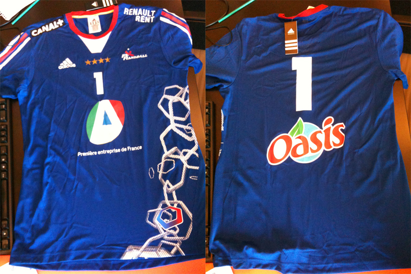 maillot équipe de france de handball oasis 2013 adidas