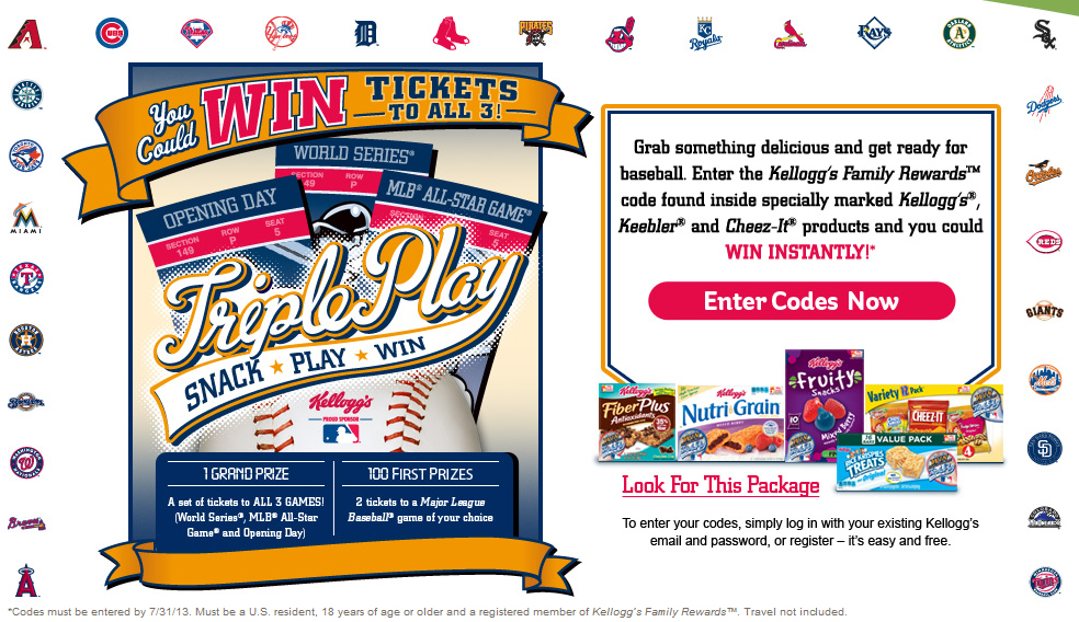MLB kellogg's sponsoring baseball