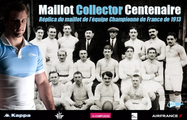 maillot collector aviron bayonnais rugby centenaire kappa sponsoring