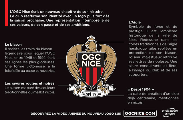 OGC Nice football nouveau logo allianz riviera
