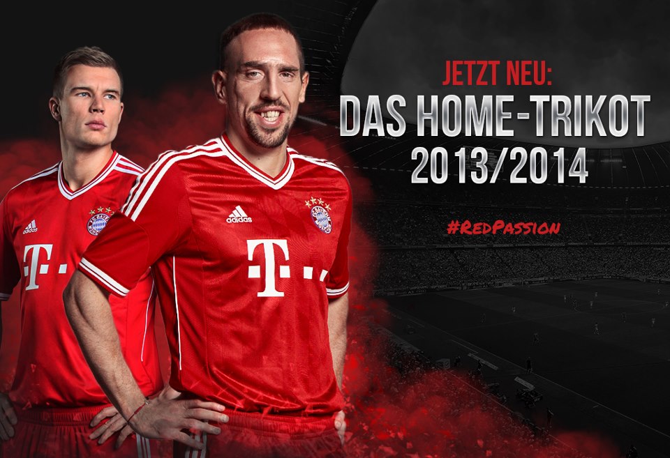bayern munich home kit 2013-2014 #redpassion adidas