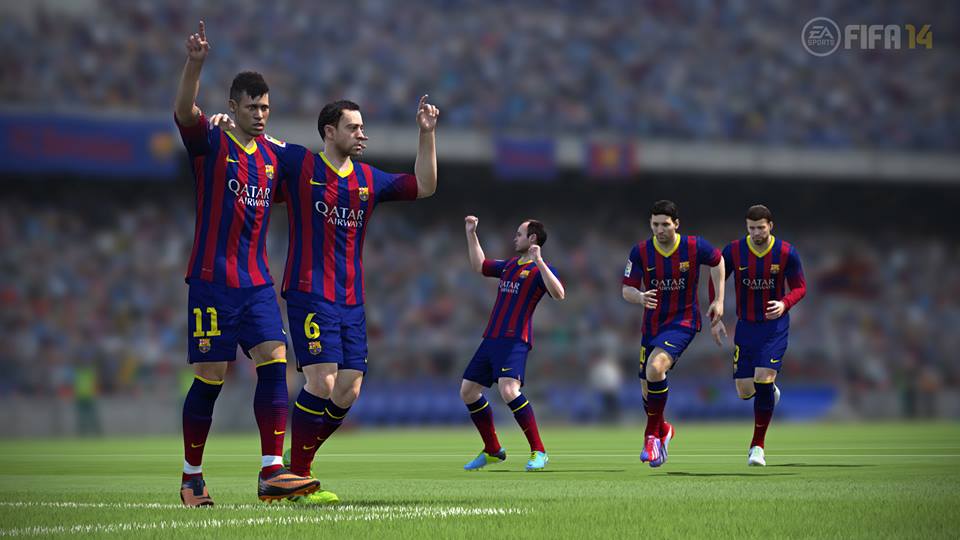 EA SPORTS partenaire FC Barcelone FIFA 14 sponsoring camp nou