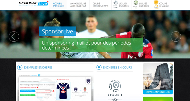 sponsorlive sponsoring football enchères ligue 1 ligue 2