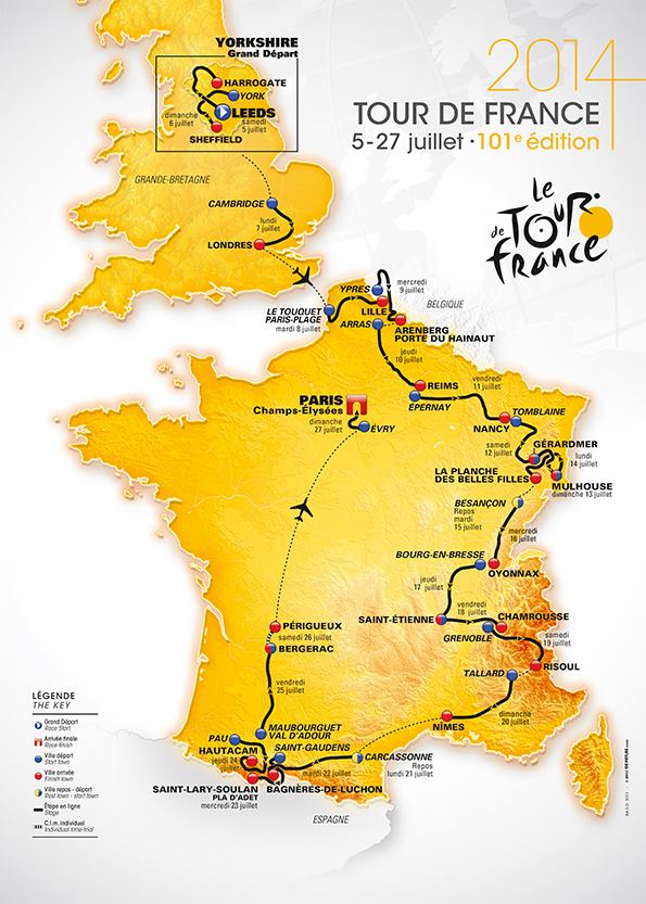 parcours tour de France 2014