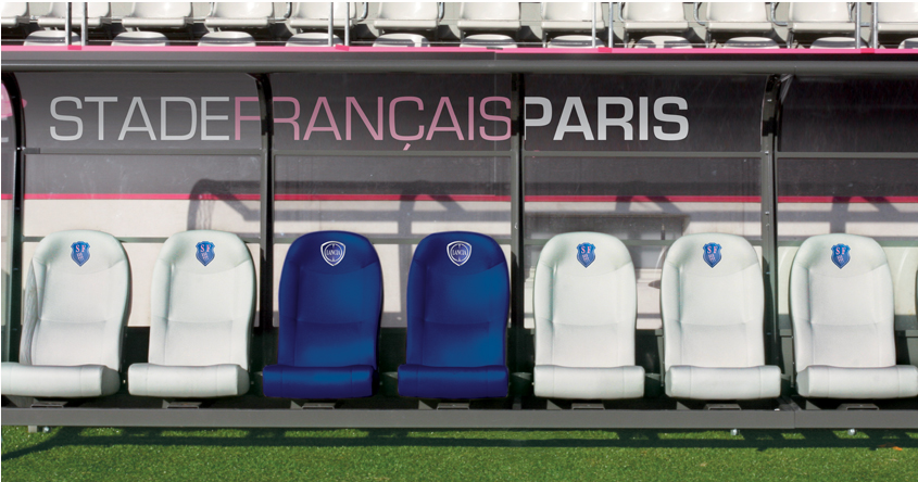 stade français paris toulon lancia banc de touche fan expérience