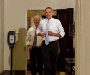 Barack Obama et son vice-président Joe Biden en footing à la Maison Blanche pour #LetsMove !