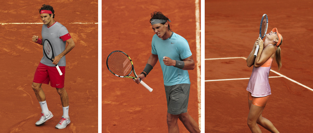 Les tenues Nike de Federer, Nadal et Sharapova pour Roland-Garros 2014