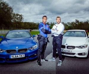 Rugby – Dusautoir et Robshaw lancent le 100ème « crunch » à 100km/h pour BMW