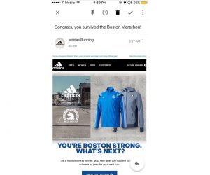 adidas s’excuse après son email envoyé aux « survivants » du Marathon de Boston