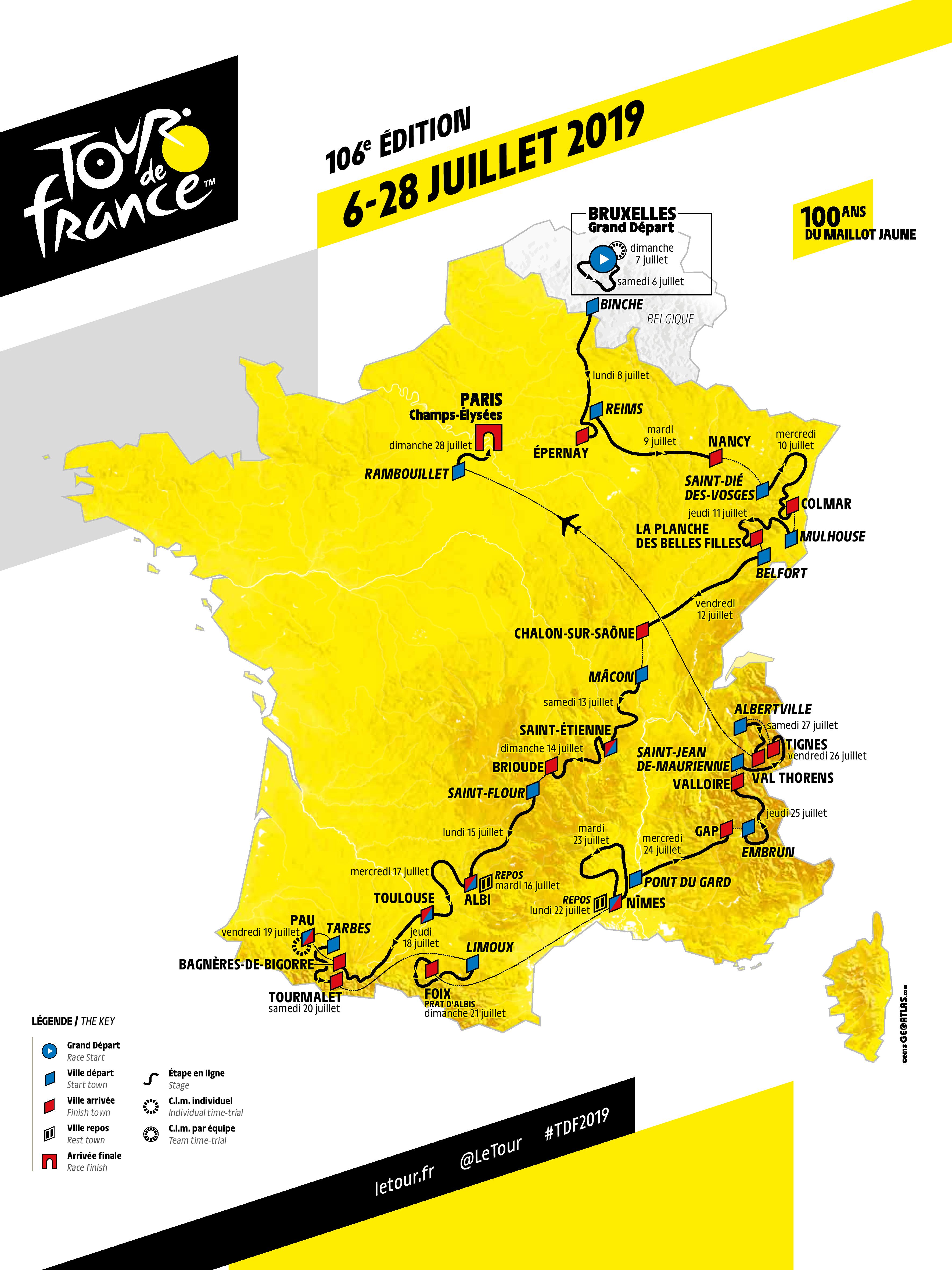 Parcours, prize money, sponsors... Le Tour de France 2019 se dévoile