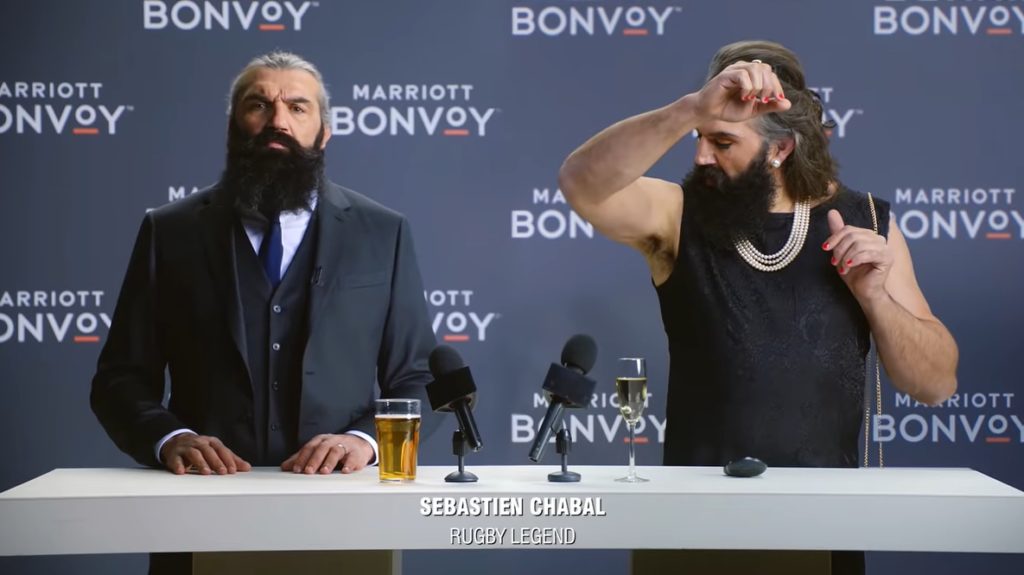 Rugby - Marriott Bonvoy met en scène Sébastien Chabal pour ...