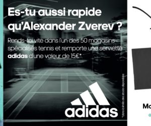 Bon Plan : adidas vous offre une serviette grâce au mot de passe « Here To Create » à activer en magasin tennis