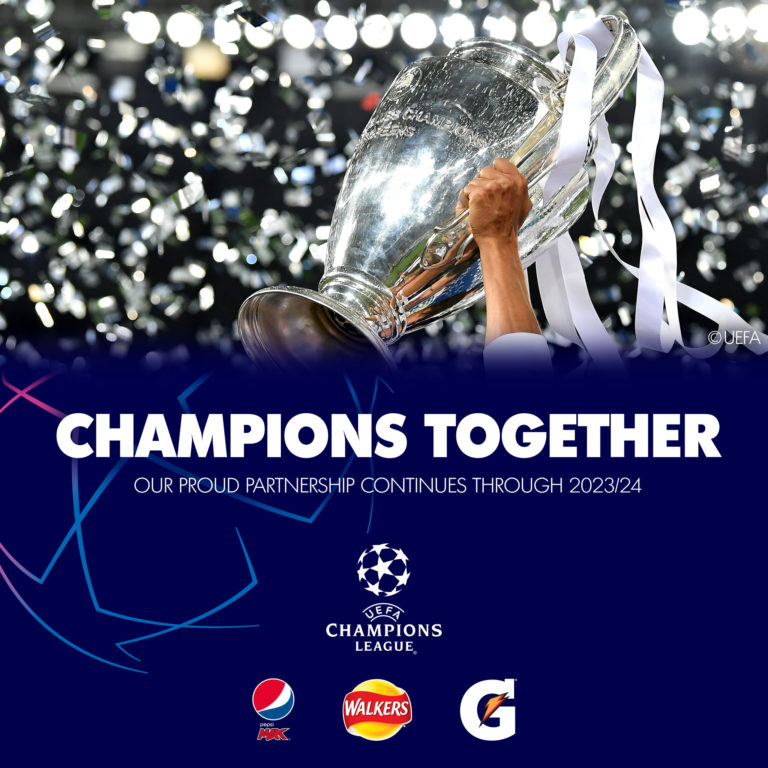 Sponsoring Pepsico prolonge avec l'UEFA Champions League jusqu'en