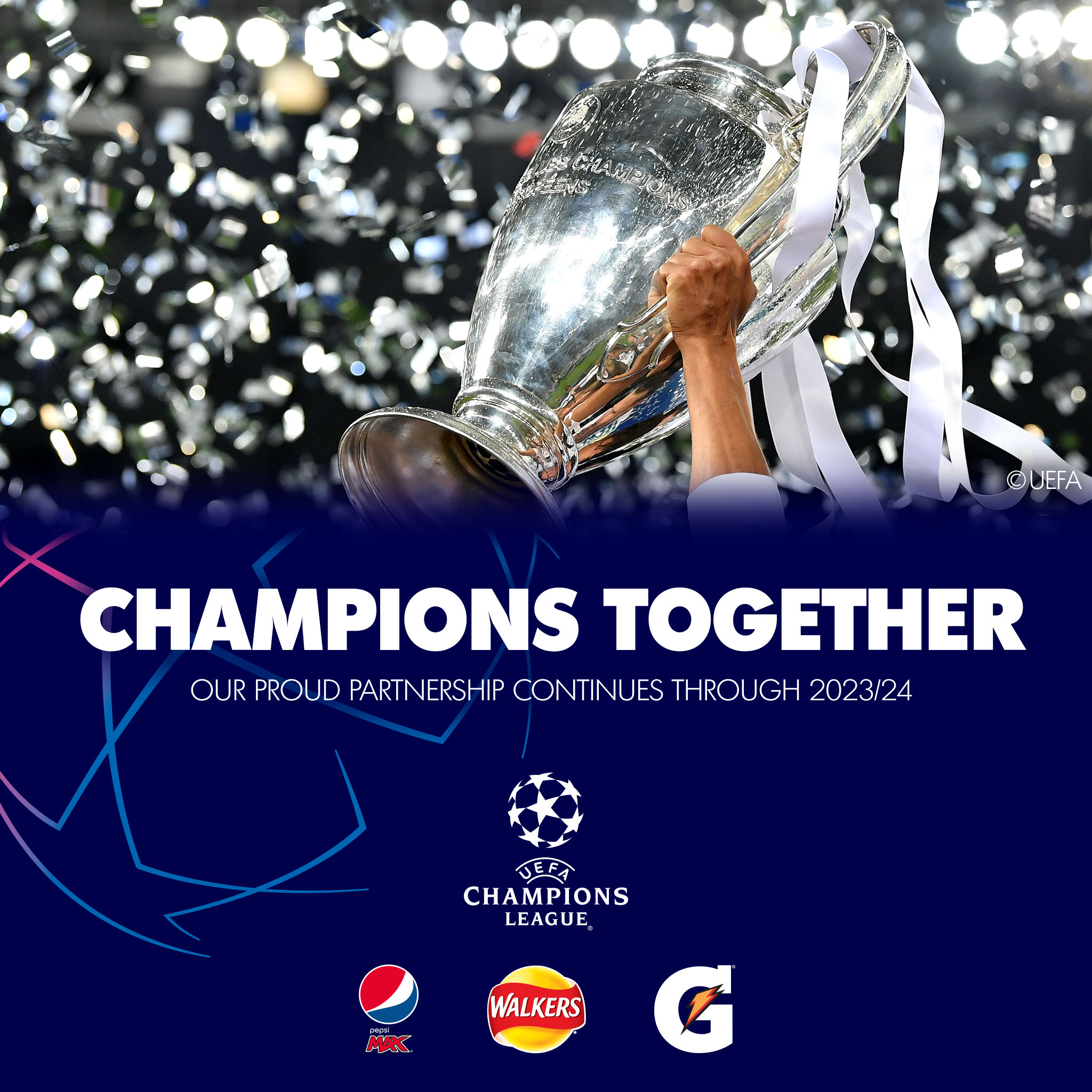 Quand PepsiCo expose le trophée de l'UEFA Champions League au
