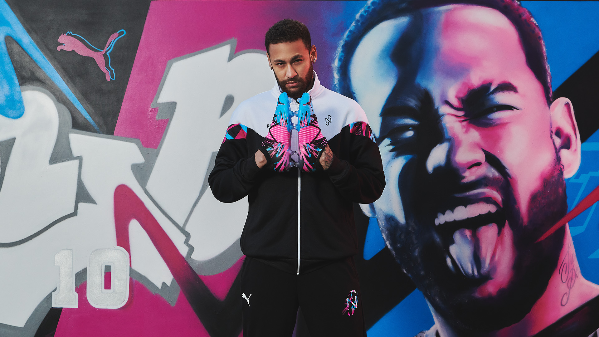 Puma devoile une nouvelle paire de crampons rose et bleu pour Neymar SportBuzzBusiness