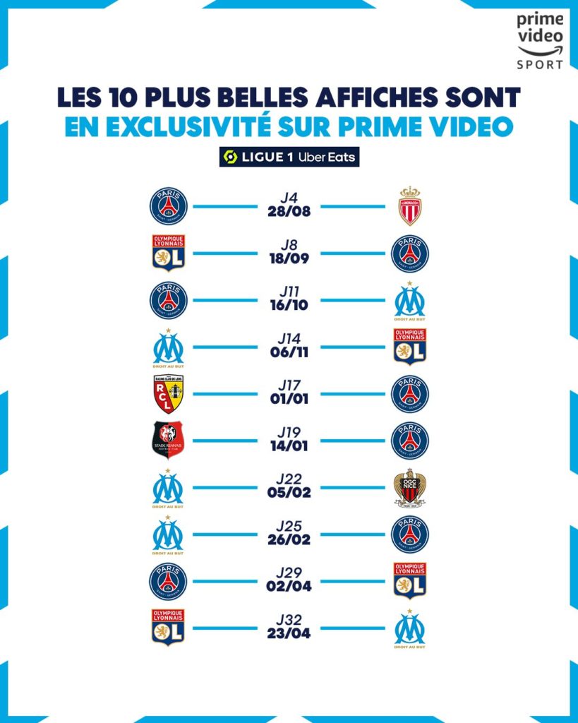 Ligue 1 Uber Eats – Le Calendrier Des Matchs De La Saison 2022-2023 Et ...