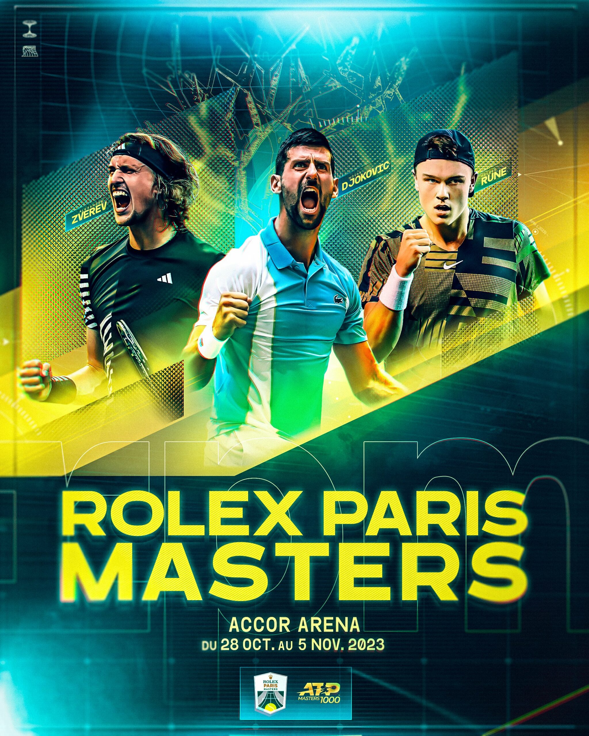 Tennis Le prize money et les 15 sponsors du Rolex Paris Masters 2023