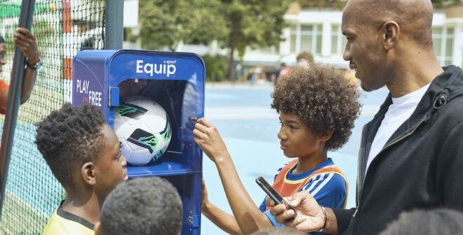 Des casiers de matériels sportifs en libre-service avec Equip Sport, société co-fondée par Didier Drogba