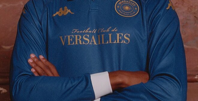 Kappa dévoile les nouveaux maillots 2024-2025 du FC Versailles s’inspirant des sols versaillais (parquet et carrelage)
