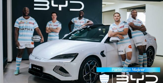 Rugby – BYD nouveau sponsor « automobile » du Racing 92 jusqu’en 2027