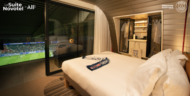 Le Paris Saint-Germain installe une chambre d’hôtel dans le Parc des Princes avec « La Suite Novotel »