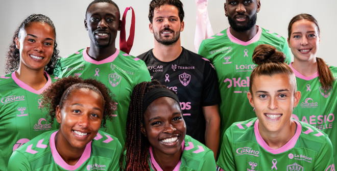 Le maillot vert et rose de l’ASSE pour Octobre Rose