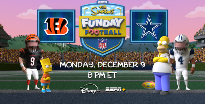 Un match NFL en mode dessin-animé « The Simpsons » diffusé en direct sur Disney+ et ESPN+