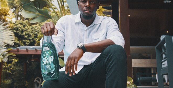 Usain Bolt dans la nouvelle pub « Skip Mon Cycle Court Parfait »